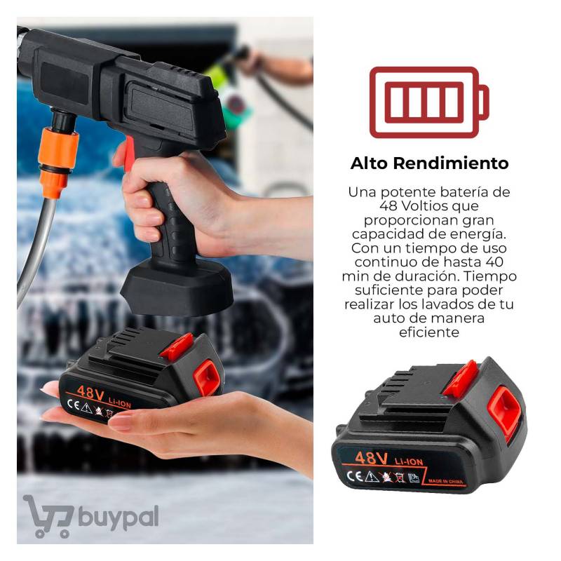 Hidro lavadora®️ 120 V + 2 Baterías- Hidrolavadora Portátil